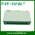 1u 10inch 8 port cat5e rj45 stp patch panel